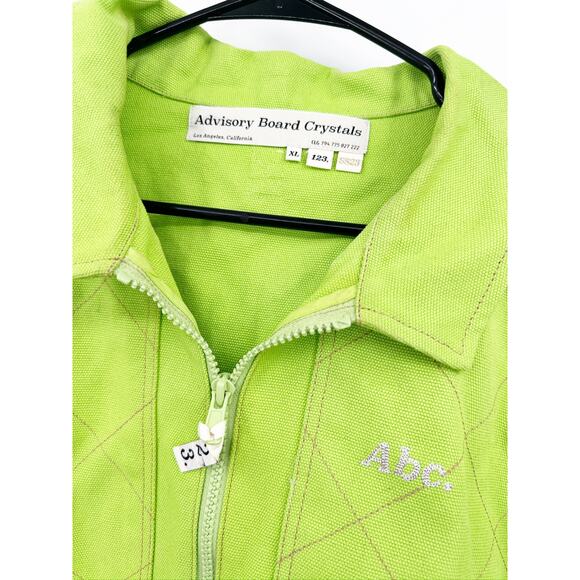 Advisory Board Crystals Abc. 123. Diamond Stitch Harrington Green Jacket Size XL - Picture 7 of 7